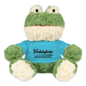 Verkäuferin Chefin Selbstständigkeit Firma Gründen - MiniFeet® Frosch Torge - Atollblau - Vorne