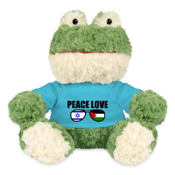 Peace for Free Palestine Israel - MiniFeet® Frog Torge - atoll blue - Front
