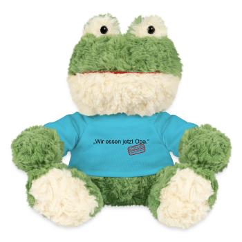 Wir essen jetzt Opa Satzzeichen Leben retten Komma - MiniFeet® Frosch Torge - Atollblau - Vorne