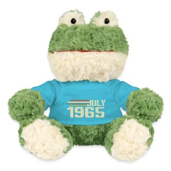 Birthday July 1965 Year 1965 July Year 1965 - MiniFeet® Frog Torge - atoll blue - Front
