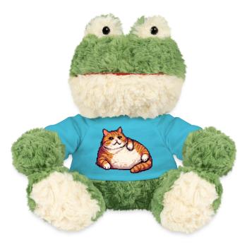 Fat ginger cat pixel art - MiniFeet® Frog Torge - atoll blue - Front