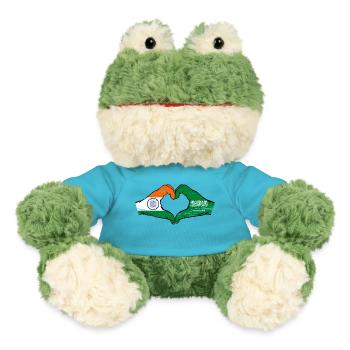 Indien Saudi Arabien Flagge Hände Herzform used - MiniFeet® Frosch Torge - Atollblau - Vorne