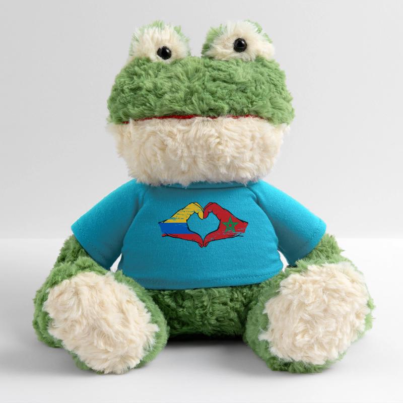 Colombie Maroc Drapeau Mains Coeur Forme Utilisé Grenouille Torge MiniFeet®