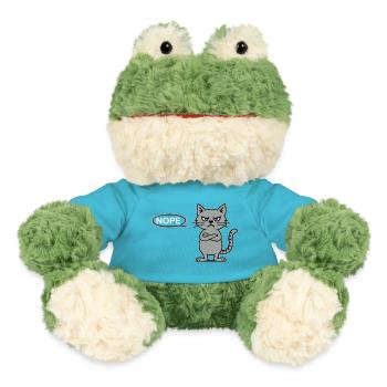 Skeptische Katze NOPE-Statement - MiniFeet® Frosch Torge - Atollblau - Vorne