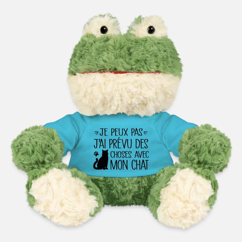 Je peux pas j'ai prévu des choses avec mon chat - Grenouille Torge MiniFeet® - bleu outremer