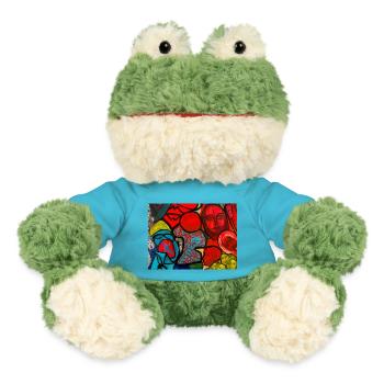 Kunstvolles Design - MiniFeet® Frosch Torge - Atollblau - Vorne