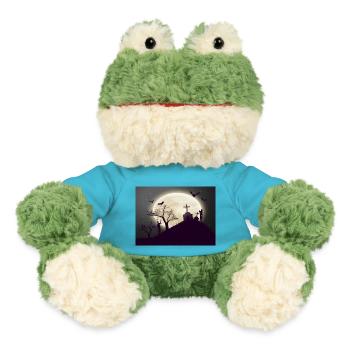 Halloween Friedhof mit Zombies - MiniFeet® Frosch Torge - Atollblau - Vorne