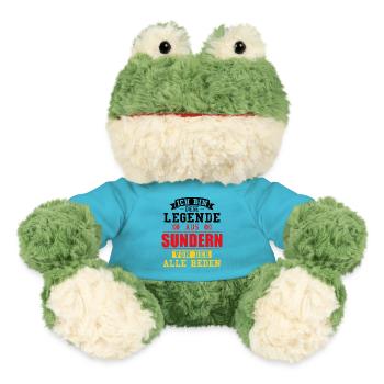Stadt Sundern Deutschland Legende Spruch - MiniFeet® Frosch Torge - Atollblau - Vorne