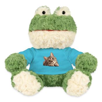 Tabby Kätzchen Tabby Katze - MiniFeet® Frosch Torge - Atollblau - Vorne