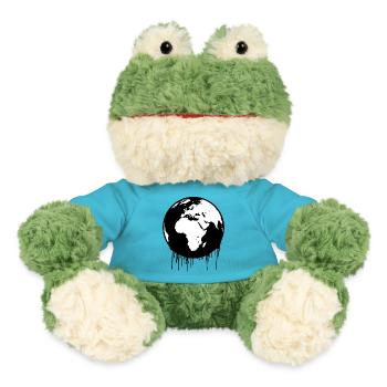 humorvolles T-Shirt, Geschenk für Männer, Damen, humorvoll - MiniFeet® Frosch Torge - Atollblau - Vorne