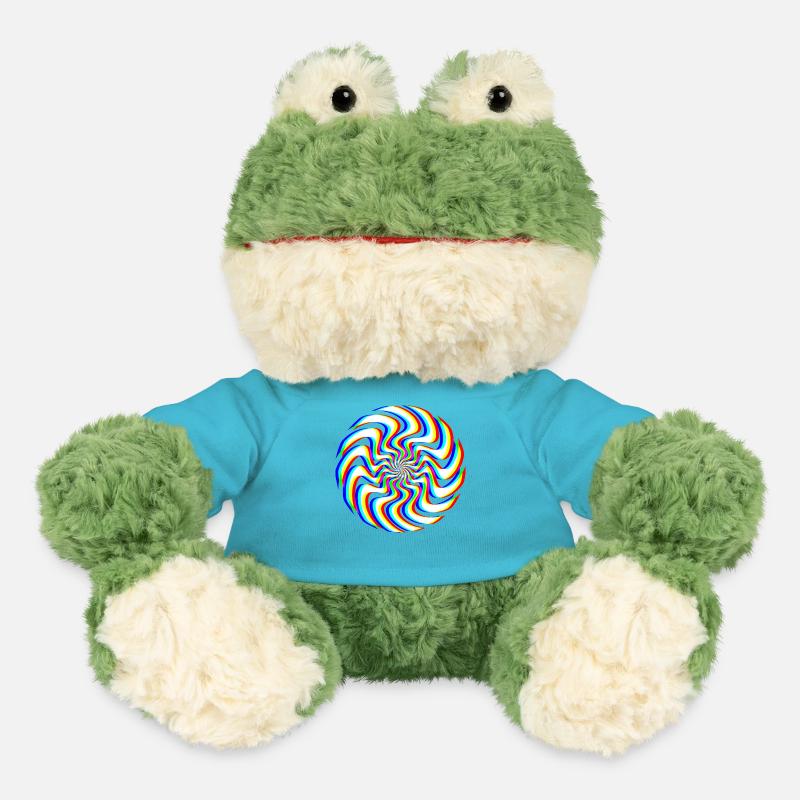 Spirale Glitch – Illusion Optique - Grenouille Torge MiniFeet® - bleu outremer