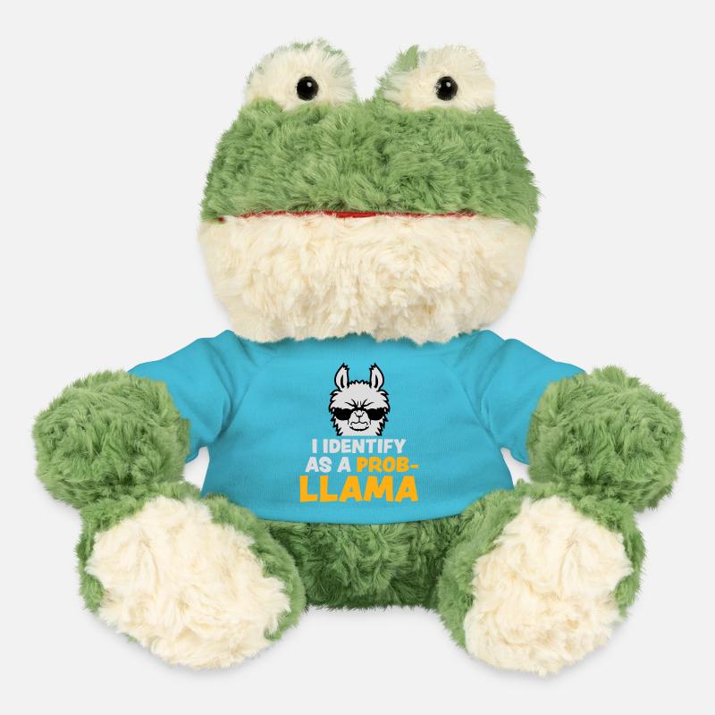 I Identify As A Probllama Cool Lama Problem Spruch - MiniFeet® Frosch Torge - Atollblau