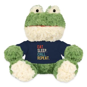 Eat Sleep Chill Repeat Cooles Retro Design Relax - MiniFeet® Frosch Torge - French Navy - Vorne