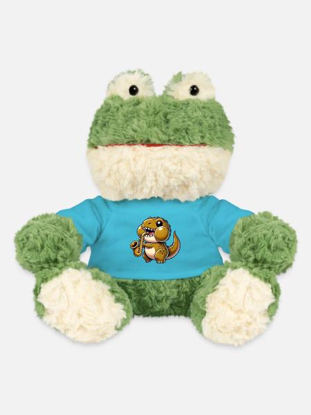 Dino T-Rex Saxofon Saxofonist Musiker Jazz - MiniFeet® frøen Torge - atolblå
