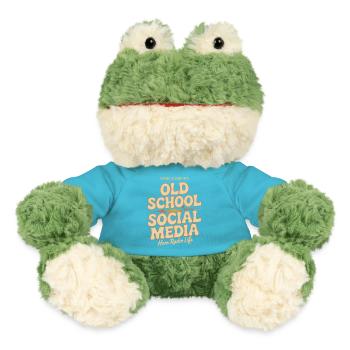 Altmodisches Social-Media-Amateurfunk-Tee - MiniFeet® Frosch Torge - Atollblau - Vorne