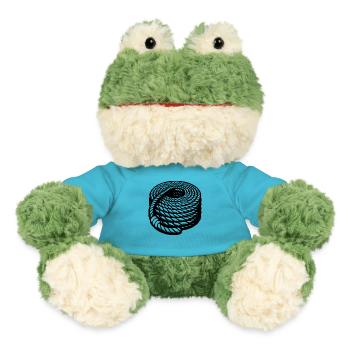 Braided Rope Rolled Maritime Rope Design - MiniFeet® Frog Torge - atoll blue - Front