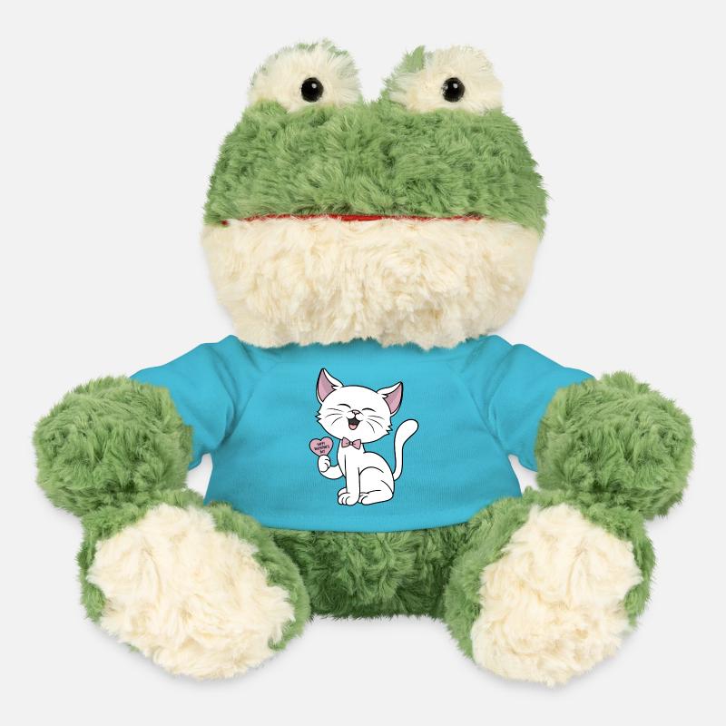 Chat Amour Cœur Couples Chats Drôle Saint-Valentin - Grenouille Torge MiniFeet® - bleu outremer
