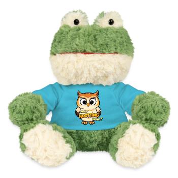 Whimsical Owl Portrai - MiniFeet® Frog Torge - atoll blue - Front