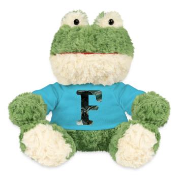 Letter f marbled green - MiniFeet® Frog Torge - atoll blue - Front