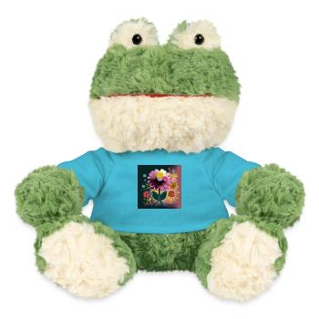 Colorful Blossom Spring Abstraction - MiniFeet® Frog Torge - atoll blue - Front
