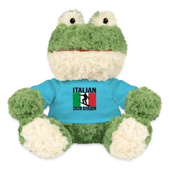 Italian Snow Division Snowboard Tee - MiniFeet® Frosch Torge - Atollblau - Vorne