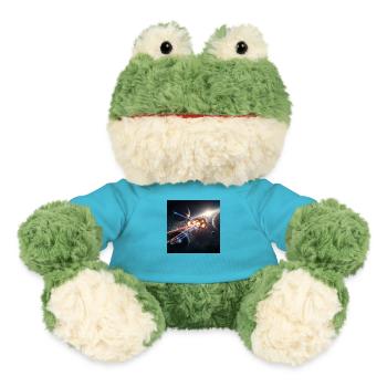 Illusion spatiale futuriste - Grenouille Torge MiniFeet® - bleu outremer - Devant
