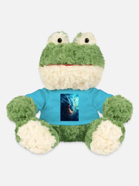 Drache Mystisch Drachen Fantasie Ice - MiniFeet® Frosch Torge - Atollblau