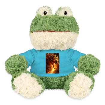 Dragon Mystical Dragon Fantasy Fire - MiniFeet® Frog Torge - atoll blue - Front