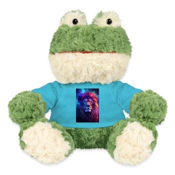 Lion Lions Animal Africa Night Galaxy Aurora - MiniFeet® Frog Torge - atoll blue - Front