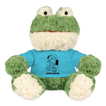 Espressionism - Espresso - Kaffee trinken - MiniFeet® Frosch Torge - Atollblau - Vorne