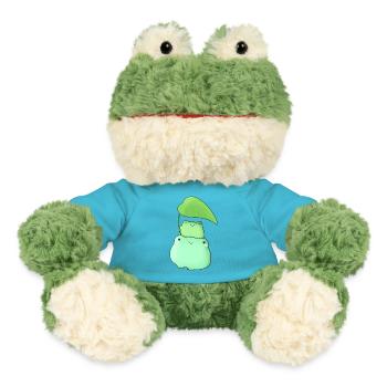 cute frogs with leaf kawaii - MiniFeet® Frog Torge - atoll blue - Front