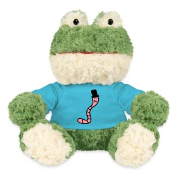Kurt der Regenwurm / Tier / Merch / Cute / Funny - MiniFeet® Frosch Torge - Atollblau - Vorne