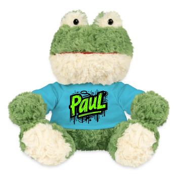 Paul Nom de famille Prénom Graffiti - Grenouille Torge MiniFeet® - bleu outremer - Devant
