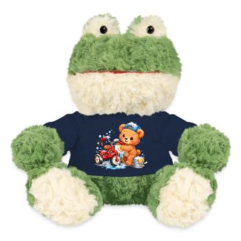 Kids Shirt Bear Cleaning Tricycle Spring Cleaning - MiniFeet® Frog Torge - french navy - Front