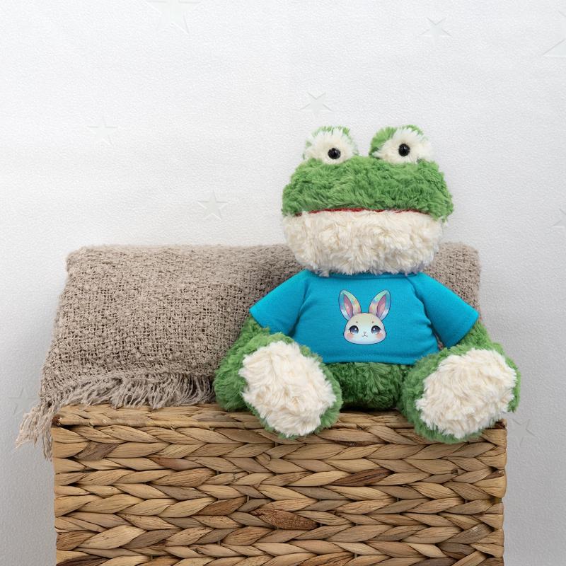 Cute Chibi Bunny Face With Watecolored Ears MiniFeet® Frog Torge