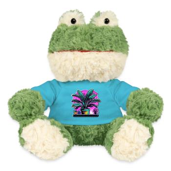 Zimmerpflanze / Topfpflanze / Dekoration / Topf - MiniFeet® Frosch Torge - Atollblau - Vorne