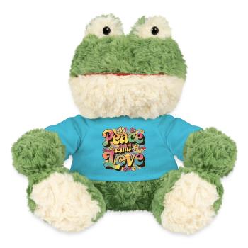 Peace And Love Hippie 1960s 1970s - MiniFeet® Frog Torge - atoll blue - Front