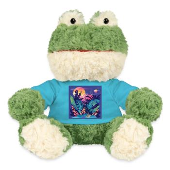 plants and music - high quality fashion print - MiniFeet® Frog Torge - atoll blue - Front