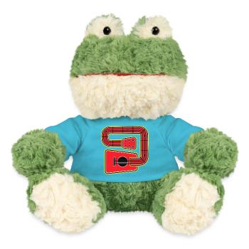 Rote Abstract Shape Gitarre - MiniFeet® Frosch Torge - Atollblau - Vorne