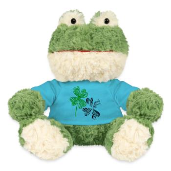 Trèfles, bonheur - Grenouille Torge MiniFeet® - bleu outremer - Devant