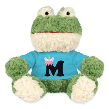 Einhorn-Buchstabe Regenbogenstyle "M" | be unique - MiniFeet® Frosch Torge - Atollblau - Vorne