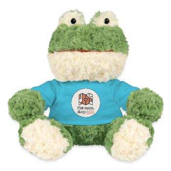 Flache Karten Deep Feels Geografie Kartografie - MiniFeet® Frosch Torge - Atollblau - Vorne