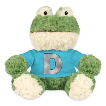 Buchstabe D Silber - MiniFeet® Frosch Torge - Atollblau - Vorne