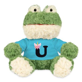 Unicorn Letter Rainbow Style "U" | be unique - MiniFeet® Frog Torge - atoll blue - Front