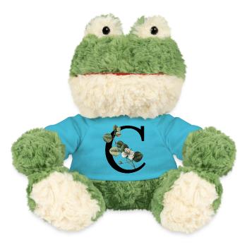 Letter C Botanical Green - MiniFeet® Frog Torge - atoll blue - Front