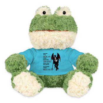 Devil Satan Lucifer Hell Halloween - MiniFeet® Frog Torge - atoll blue - Front