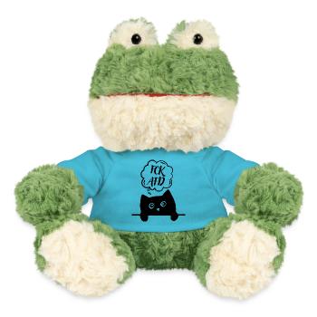 Cute Cat FCK AFD Left Politics 161 Antifa - MiniFeet® Frog Torge - atoll blue - Front
