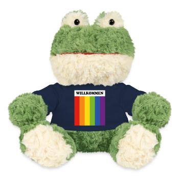 Willkommen Rainbow Flag - LGBT Safe Space German - MiniFeet® Frog Torge - french navy - Front