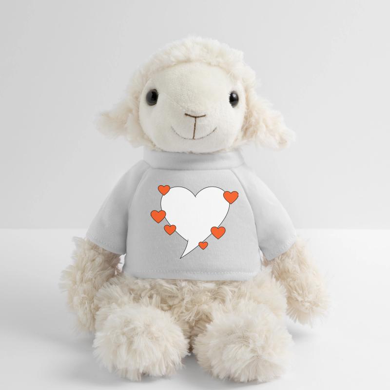 Bulle de dialogue avec des cœurs Mouton en peluche Annika MiniFeet®