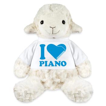 I Love Klavier Piano Herz Musik Instrument Liebe - MiniFeet® Schaf Annika - Weiß - Vorne